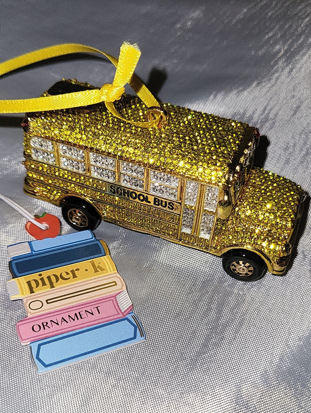 Piper K School Bus Ornament